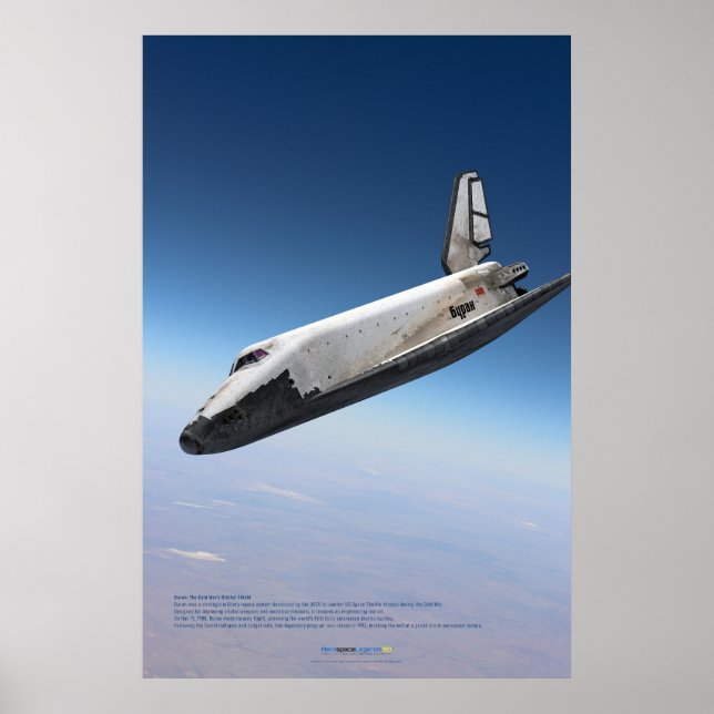 Poster Soviet Space Icon: Buran Reentry (Devant)
