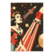 Soviétique Thématique Space Rocket Girl