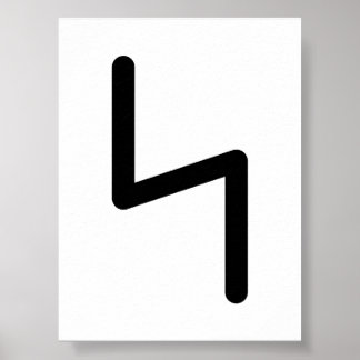 Poster SOWILO Rune nordique (Soleil, Succès) | Futhark an