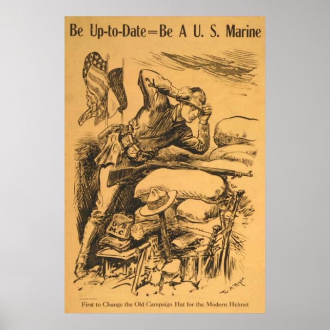 Poster Soyez À Jour - Soyez Un Marine Américain (Devant)