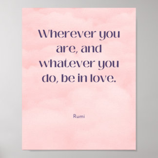 Poster Soyez amoureux Citation Rumi
