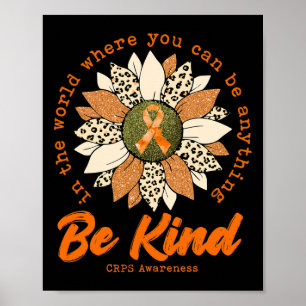 Poster Soyez comme Sunflower Orange Cris Sensibilisation 