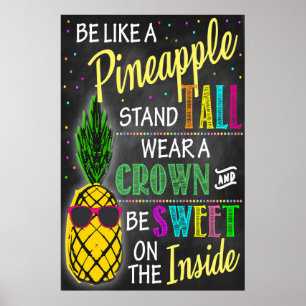 Poster Soyez comme un ananas imprimable