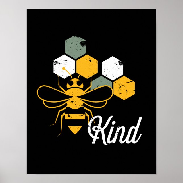 Poster Soyez drôle Kindness Bee Puns pour l'apiculteur (Devant)