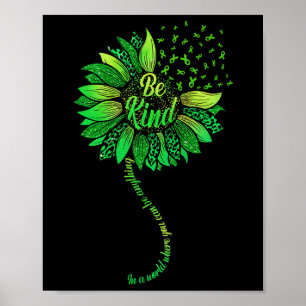Poster Soyez en forme de ruban vert Tournesol Tournesol s
