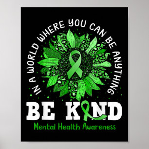 Poster Soyez en forme de ruban vert Tournesol Tournesol s