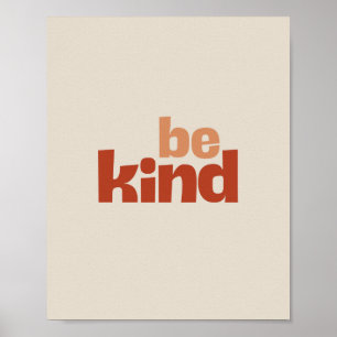 Poster Soyez Gentil – Art Typographique Boho