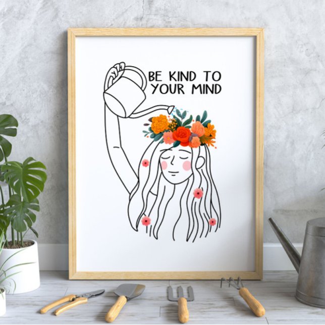 Poster Soyez Gentil Pour Votre Santé Mentale (Créateur téléchargé)