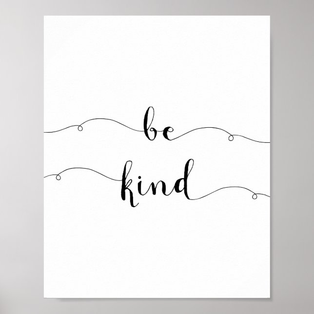 Poster Soyez gentil Quotidien Citation Inspirationnelle (Devant)