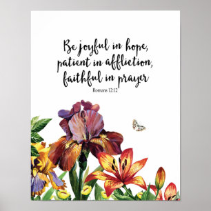 Poster Soyez Joyeux dans l'Espoir, Patient dans l'Afflict