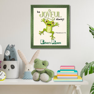 Poster Soyez Joyeux Toujours Bible Écriture Frog