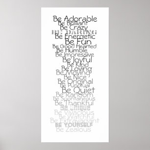 Poster Soyez l'ABC pour la chambre des enfants