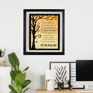 Poster Soyez l'arbre de plaisir de l'école pour enfants N