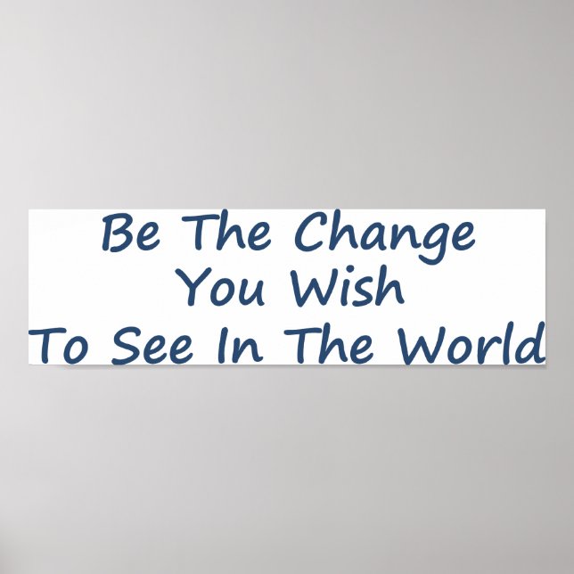 Poster Soyez le bleu du changement (Devant)