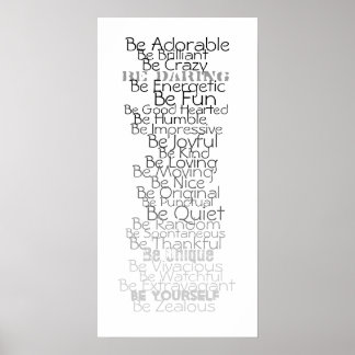 Poster Soyez les ABC pour la chambre des enfants