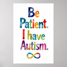 Soyez Patient J'Ai L'Autisme | Aquarelle Rainbow T