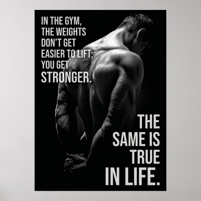 Poster Soyez plus fort - Gymnase et motivation de la vie (Devant)