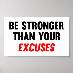 Poster Soyez plus fortes que vos excuses