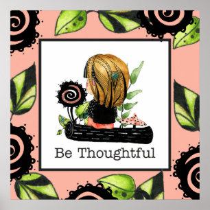 Poster Soyez prudent Art encadré Boho Enfant