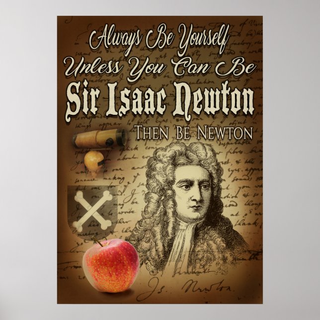 Poster Soyez Sir Isaac Newton (Devant)
