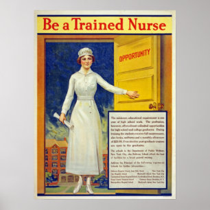 Poster Soyez une infirmière qualifiée, cru reconstitué