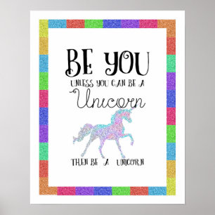 Poster Soyez une licorne