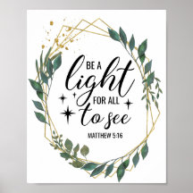 "Soyez une lumière pour tous" Christian/Bible Post