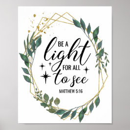 Poster "Soyez une lumière pour tous" Christian/Bible Post