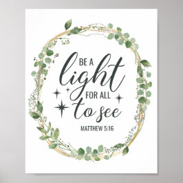 Poster "Soyez une lumière pour tous" Christian/Bible Post