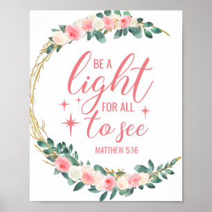 Poster "Soyez une lumière pour tous" Christian/Bible Post