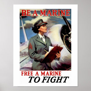 Poster Soyez une marine - libérez une marine pour