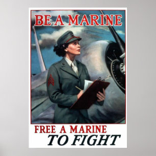 Poster Soyez une marine - libérez une marine pour