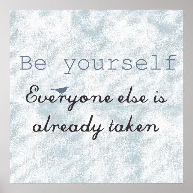 Poster Soyez vous-même (Devant)