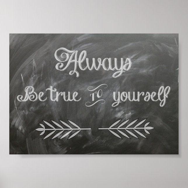 Poster Soyez Vrai Avec Vous-Même (Devant)