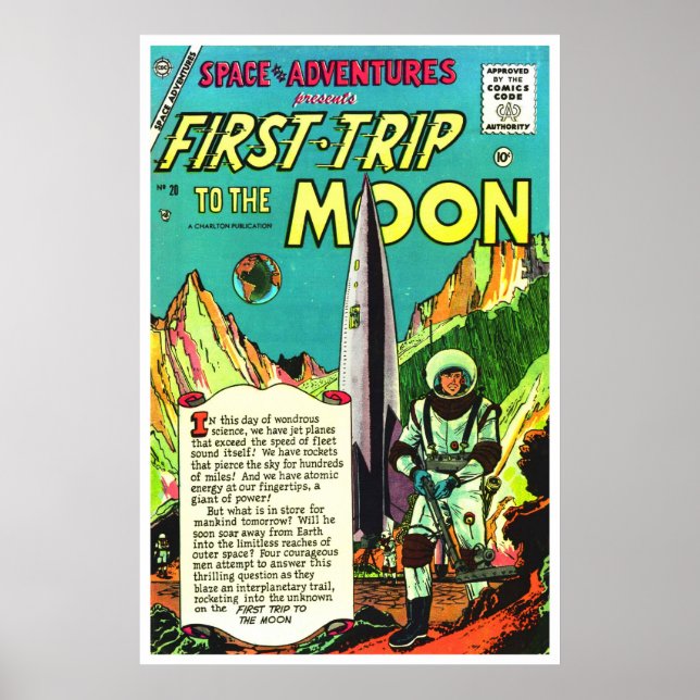 Poster Space Adventures #20 (1956) (Devant)