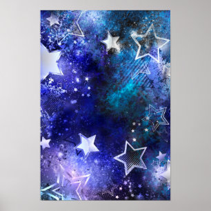 Poster Space Background with Stars