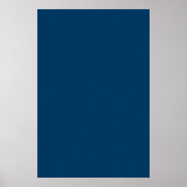 Poster Space Dark Navy Bleu Solid Tendance Couleur Arrièr (Devant)