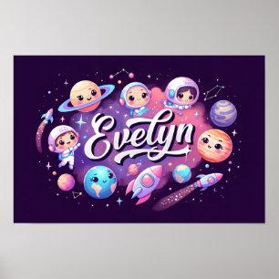 Poster Space Dreams Evelyn Wall Art