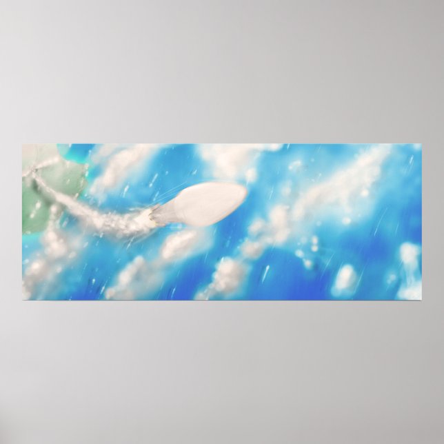 Poster Space Rocket Levée de lancement. (Devant)