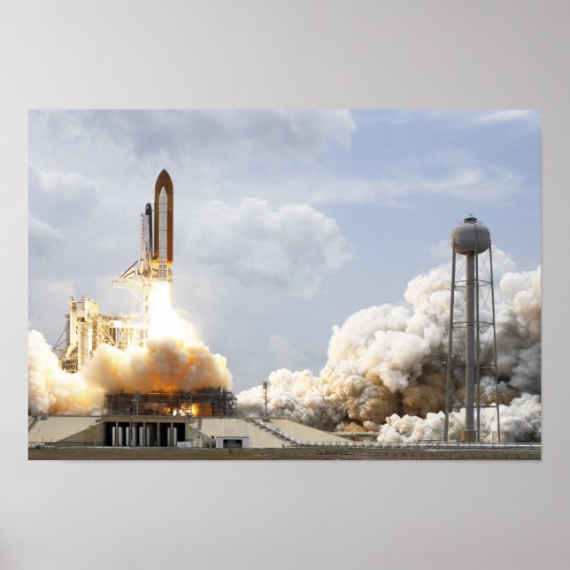 Poster Space Shuttle Atlantis se lève sur 9 (Devant)