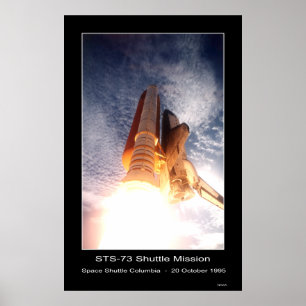 Poster Space Shuttle Columbia Lift-off – STS - 73