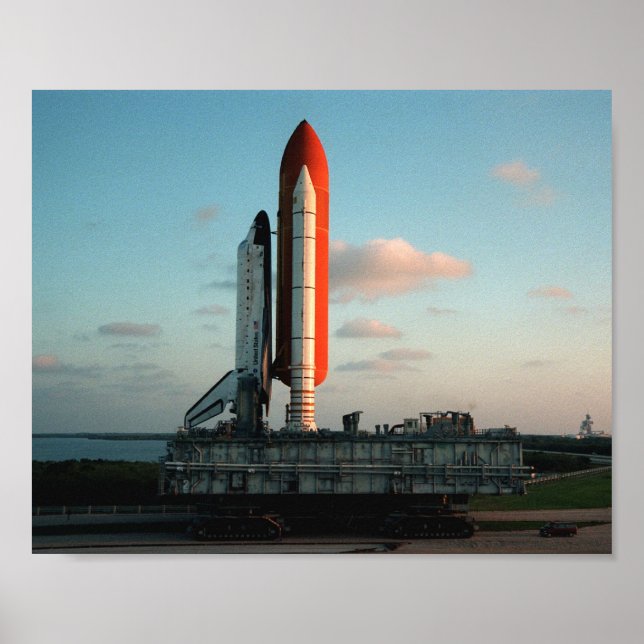 Poster Space Shuttle Discovery au-dessus d'un transporteu (Devant)