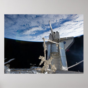 Poster Space Shuttle Discovery & ISS