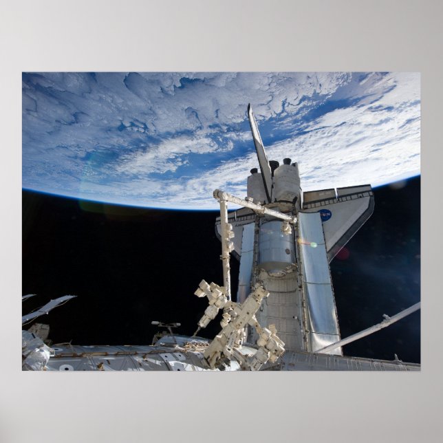 Poster Space Shuttle Discovery & ISS (Devant)