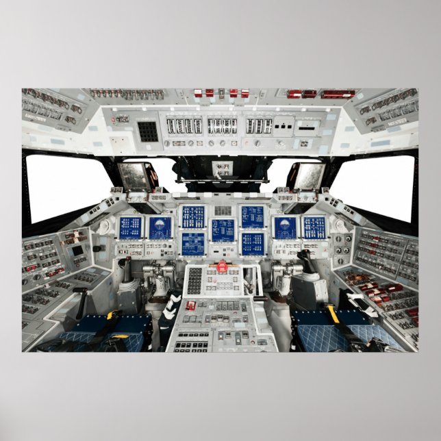 Poster Space Shuttle Discovery OV-103 Cockpit (Devant)