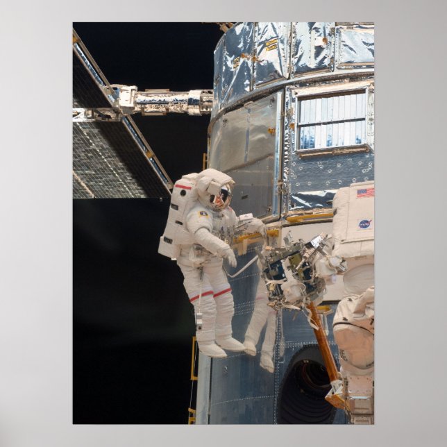 Poster Spacewalk et télescope spatial Hubble (Devant)