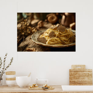 Poster Spaghetti au beurre de truffe