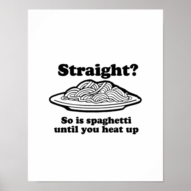 Poster Spaghetti est gay (Devant)