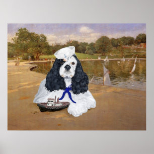 Poster Spaniel Cocker Américain Marin