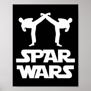 Poster Spar Wars Mixed martial art Karate Taekwondo Boxe 